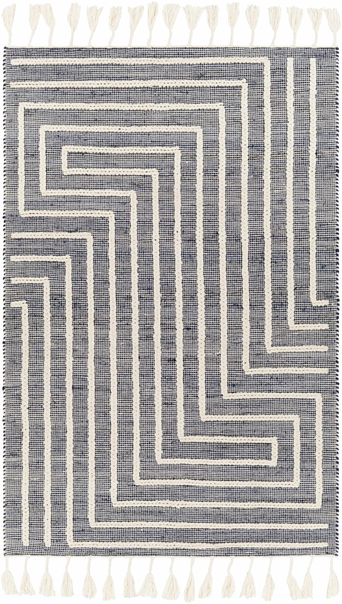 Aditya Tasseled Jute&Wool Carpet - Clearance