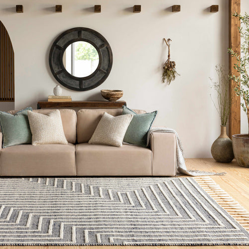 Aditya Tasseled Jute&Wool Carpet - Clearance
