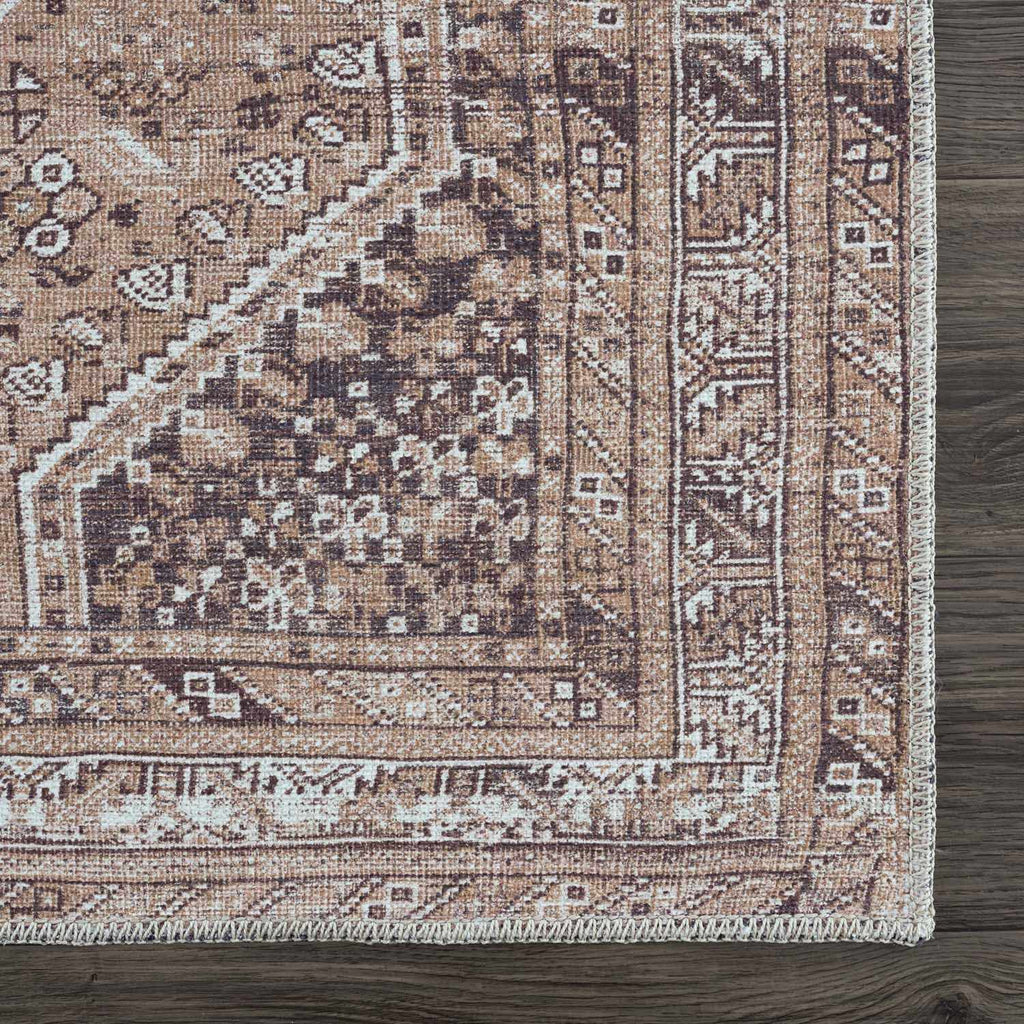 Barny Brown Flat Pile Washable Rug - Clearance