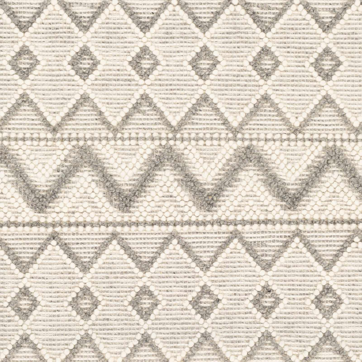 Whittington Gray&Cream Wool Rug - Clearance