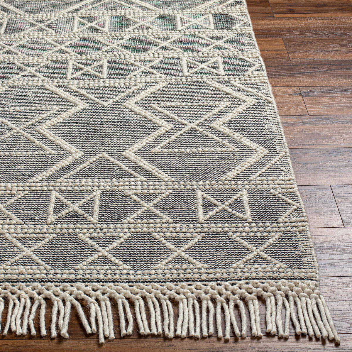 Aziel Wool Rug with Tassels - Clearance