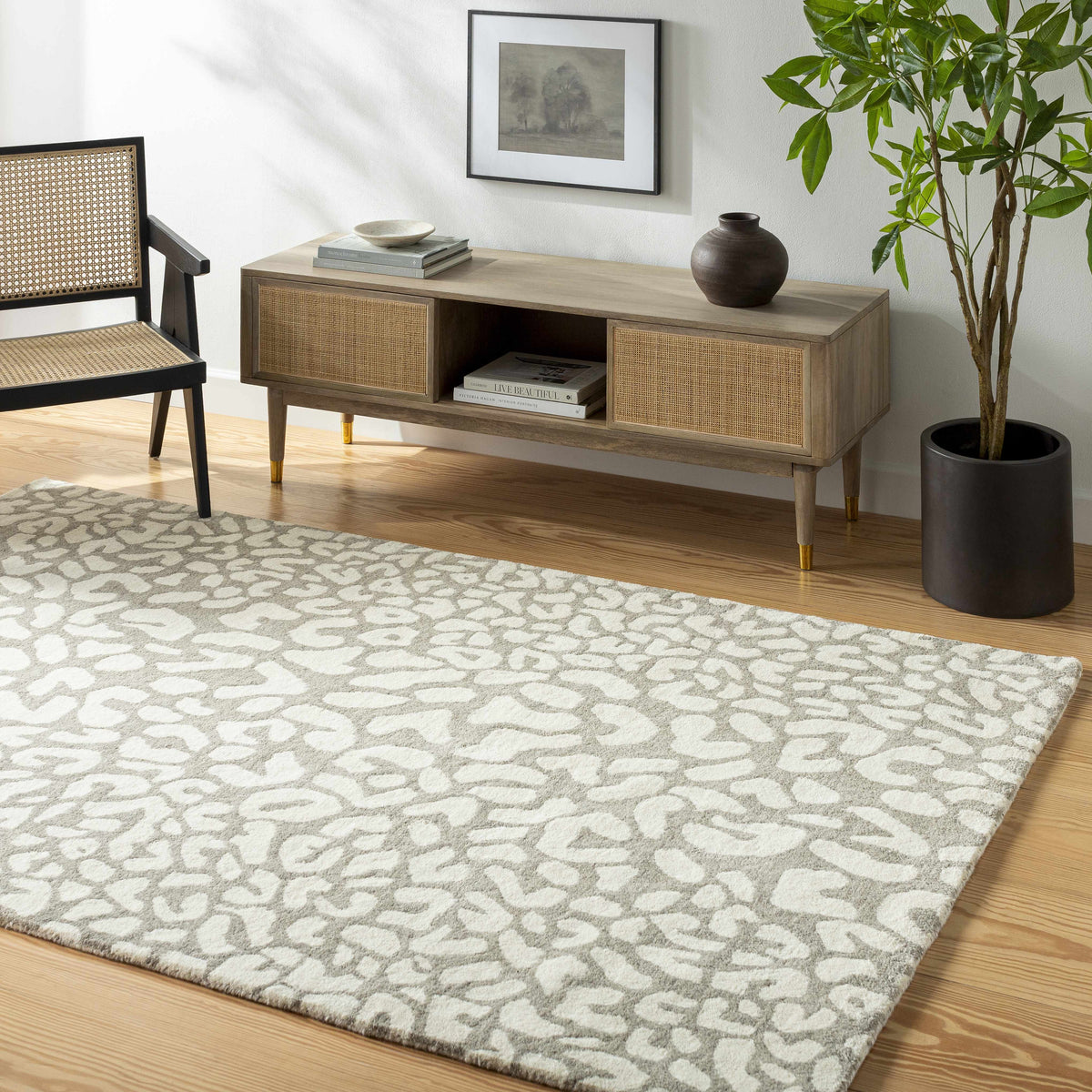 Azuka Leopard Print Area Rug - Clearance