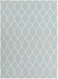 Baconton Blue/Beige Trellis Wool Rug - Clearance