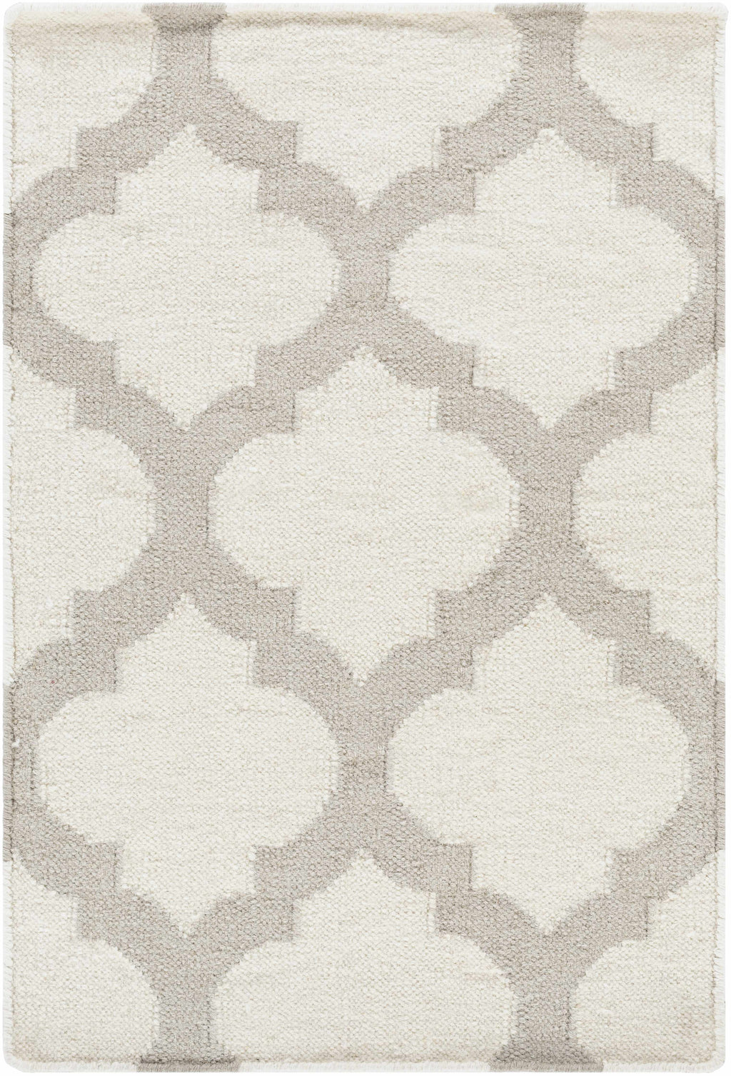 Banks Ivory/Gray Trellis Wool Rug - Clearance