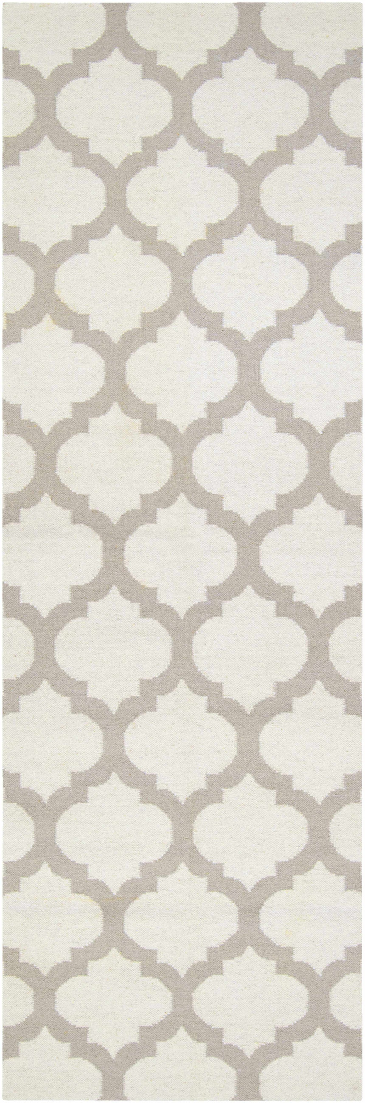 Banks Ivory/Gray Trellis Wool Rug - Clearance