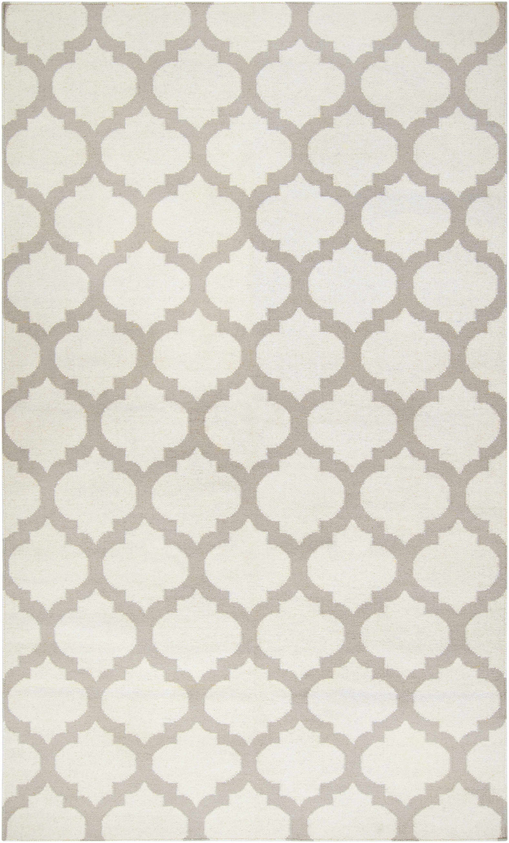 Banks Ivory/Gray Trellis Wool Rug - Clearance