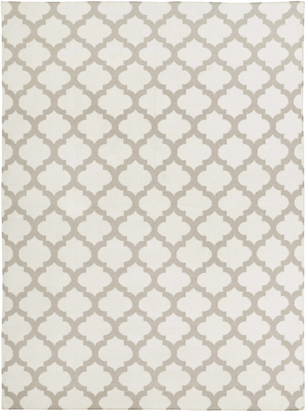 Banks Ivory/Gray Trellis Wool Rug - Clearance