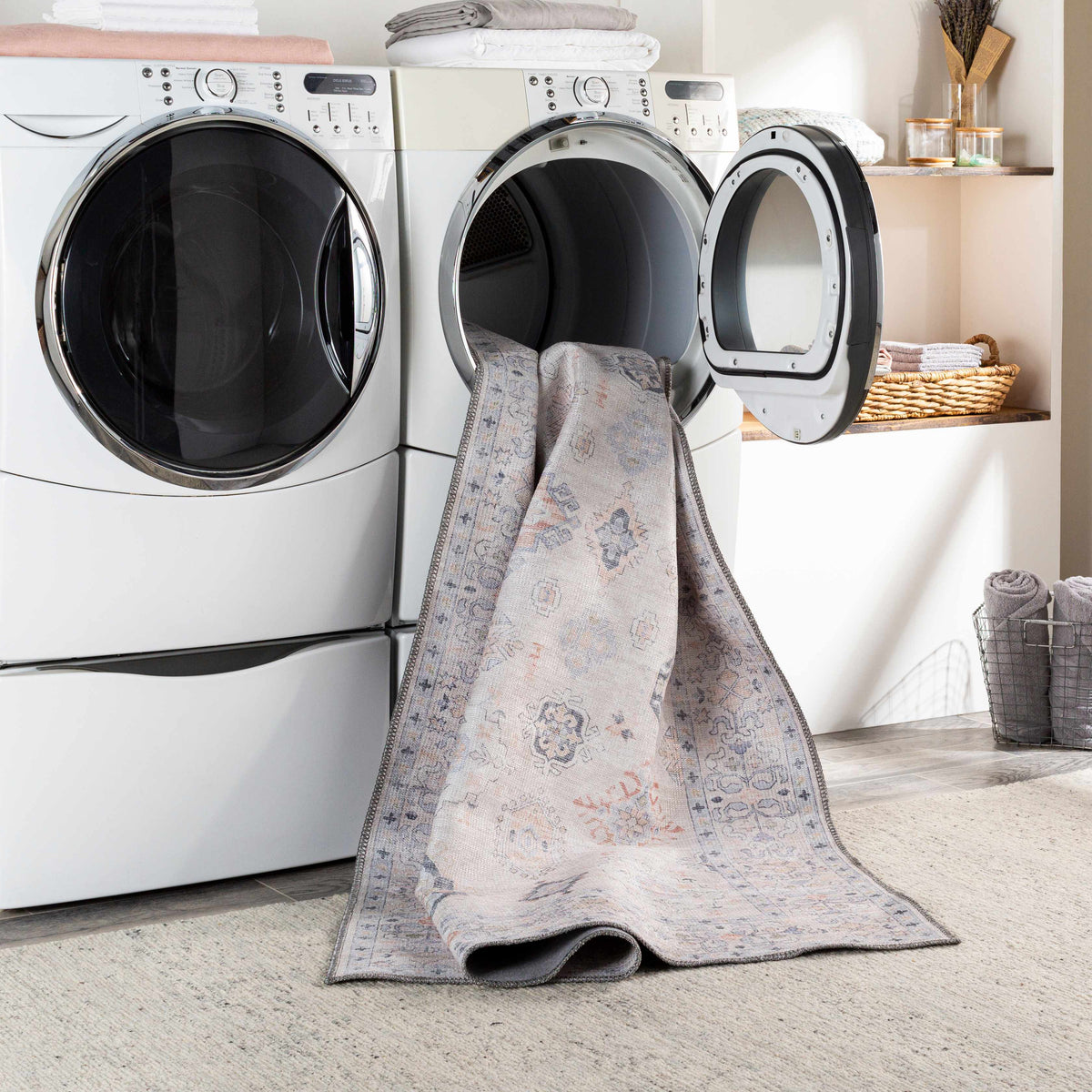 Beige Beckett Washable Rug