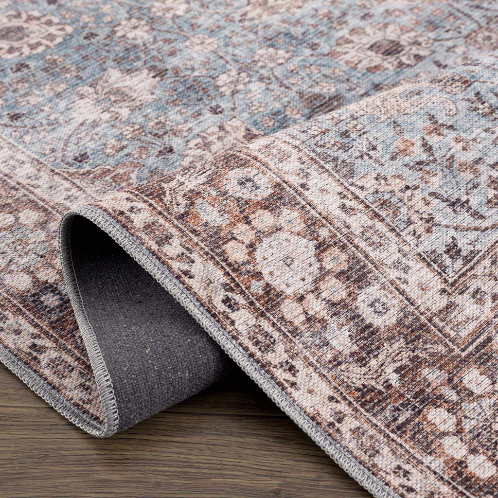 Dauis Blue Persian Style Washable Rug - Clearance