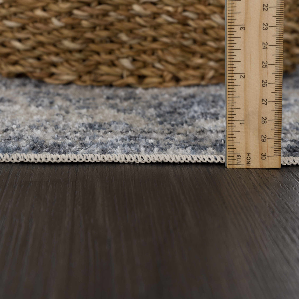 Blue Hiti Washable Area Rug