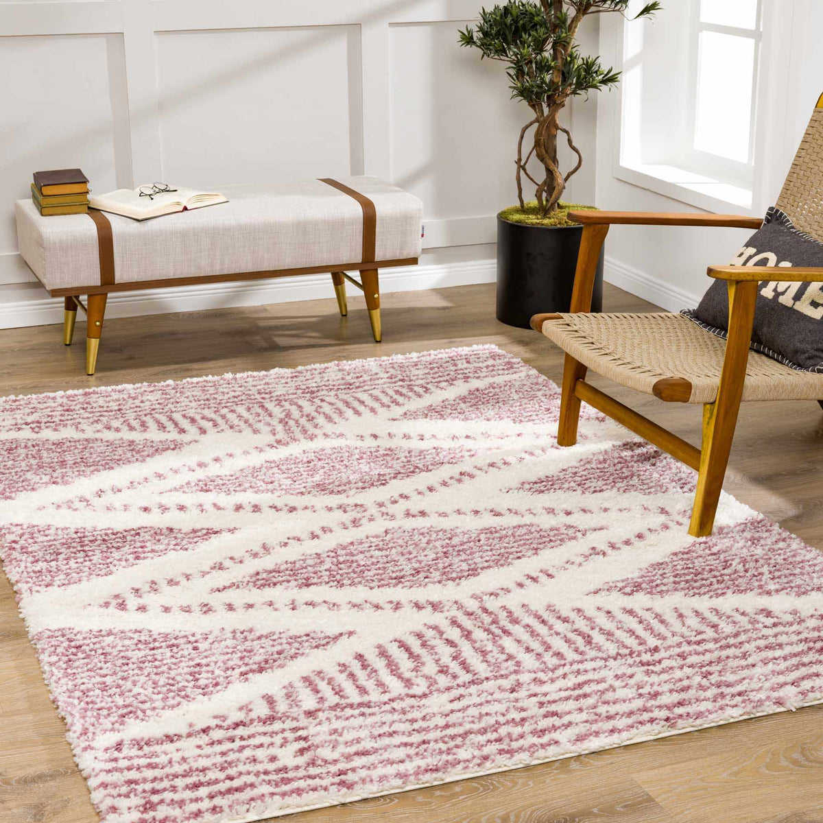 Trunding Plush in Pink Area Rug