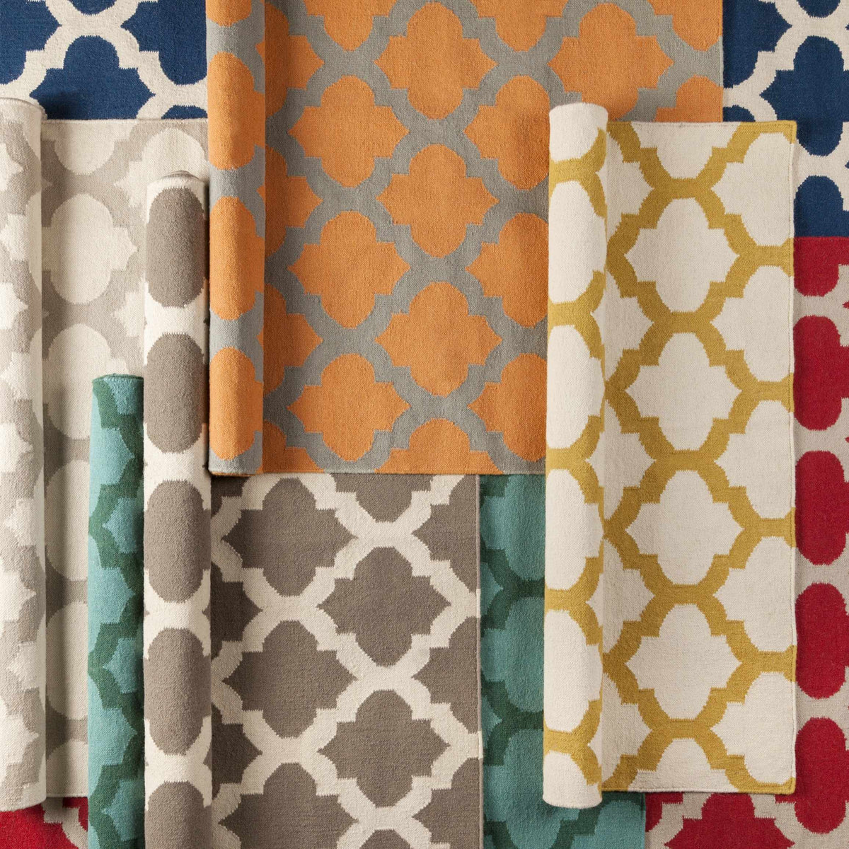 Banks Ivory/Gray Trellis Wool Rug - Clearance