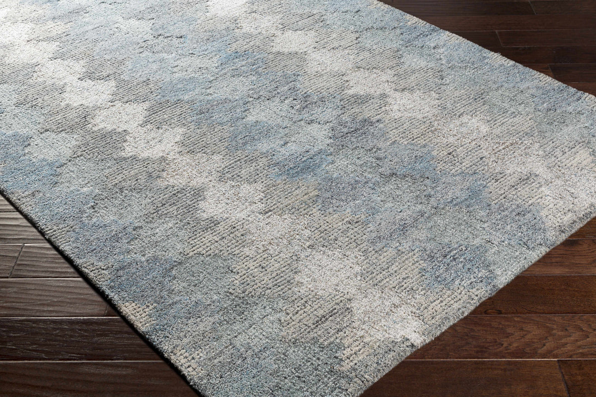 Hale Gray&Slate Diamonds Wool&Viscose Rug - Clearance