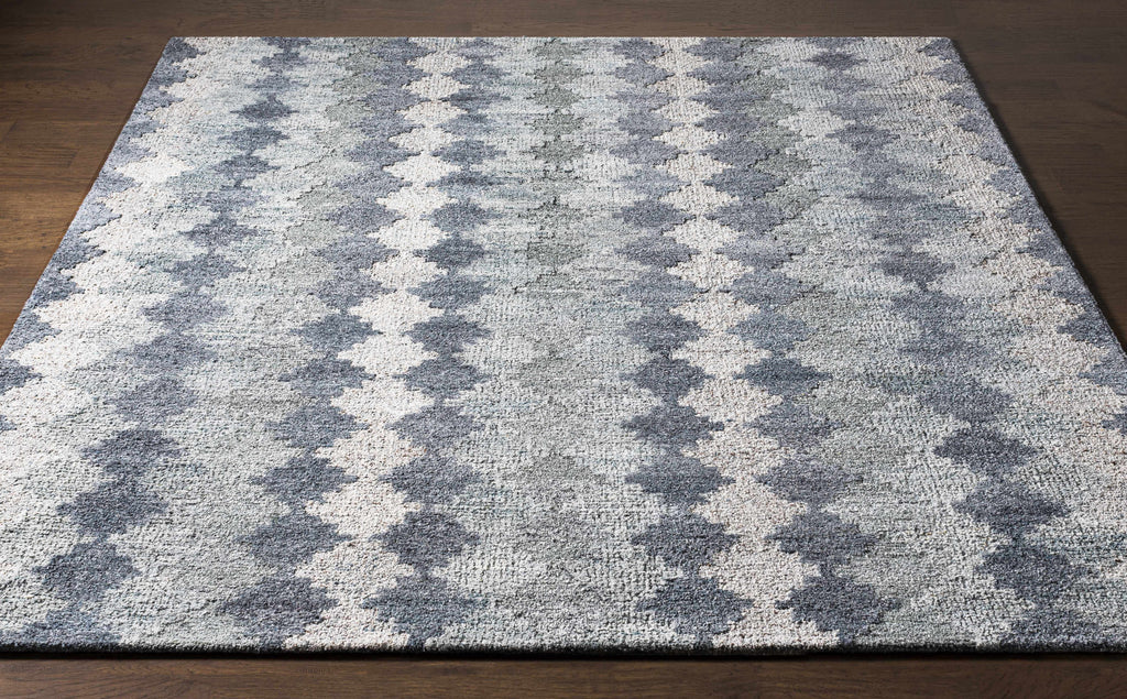 Hale Gray&Slate Diamonds Wool&Viscose Rug - Clearance