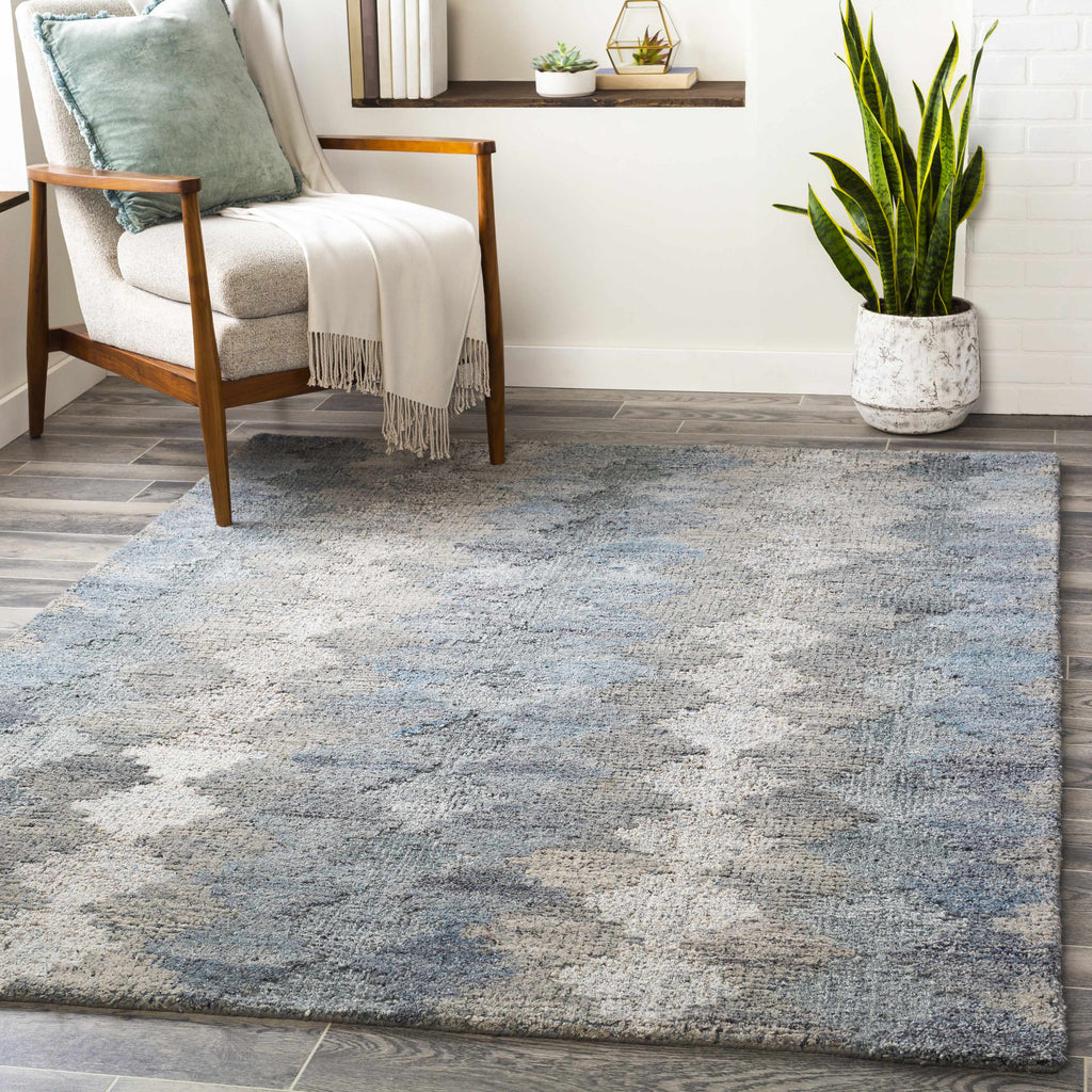 Hale Gray&Slate Diamonds Wool&Viscose Rug - Clearance