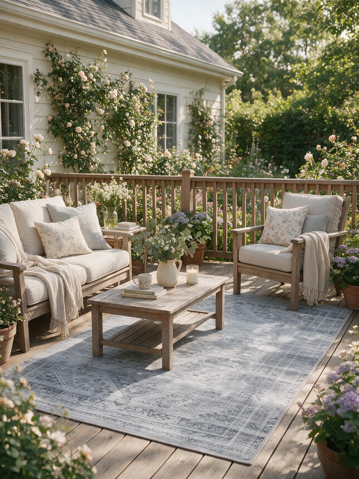 Barny Gray Blue Washable Rug - Clearance