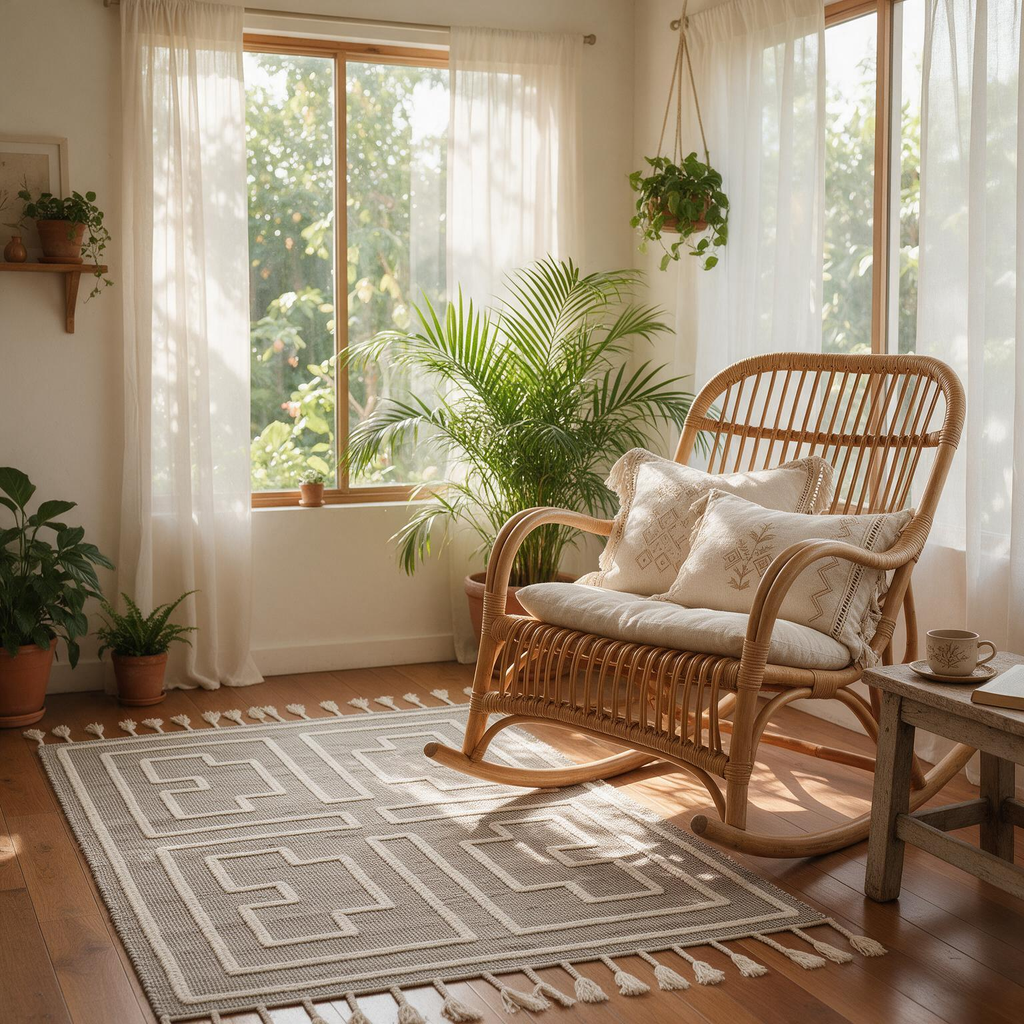 Azra Tasseled Jute&Wool Rug - Clearance