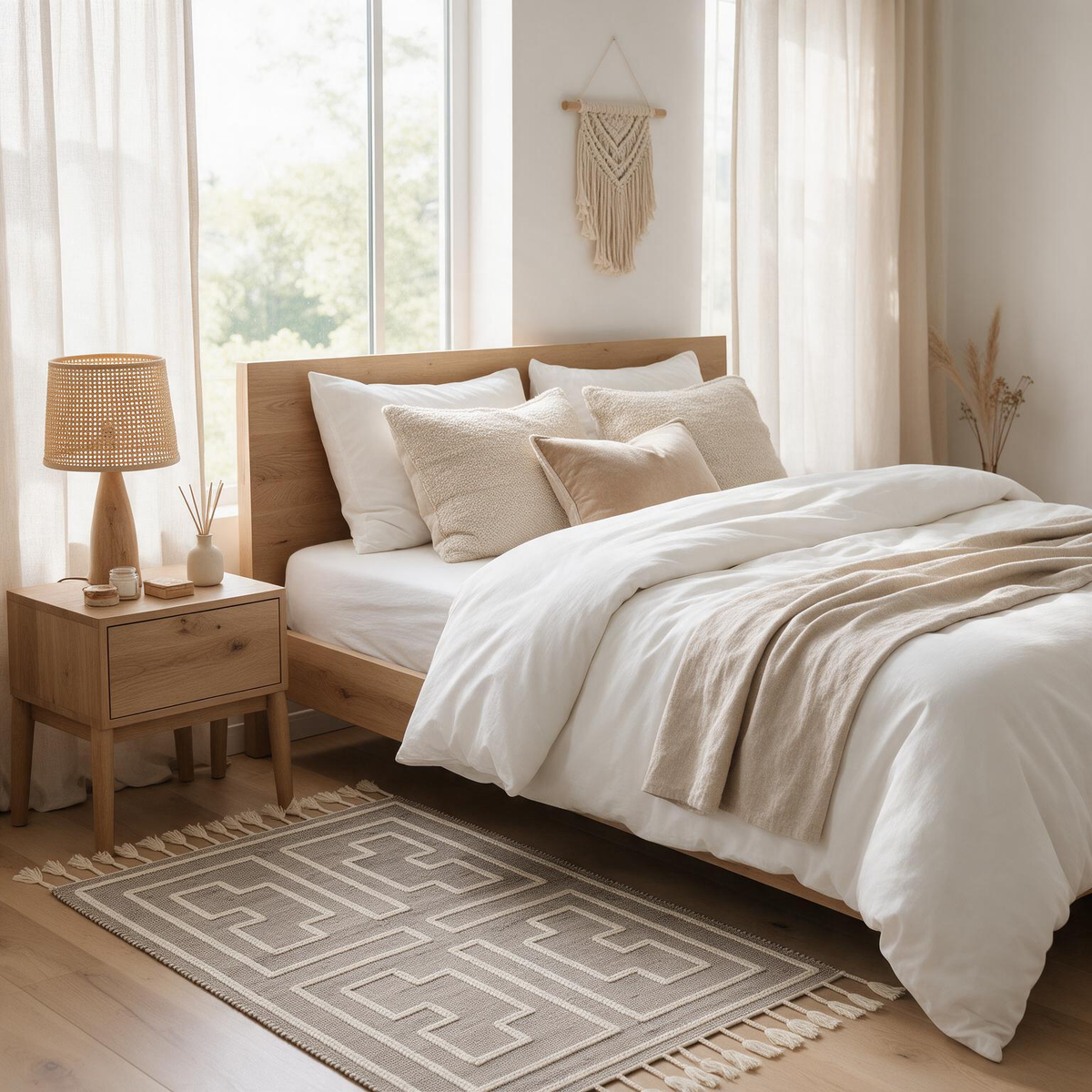 Azra Tasseled Jute&Wool Rug - Clearance