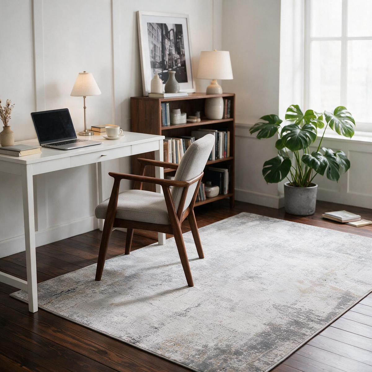 Baranduda Abstract Gray Luxe Rug