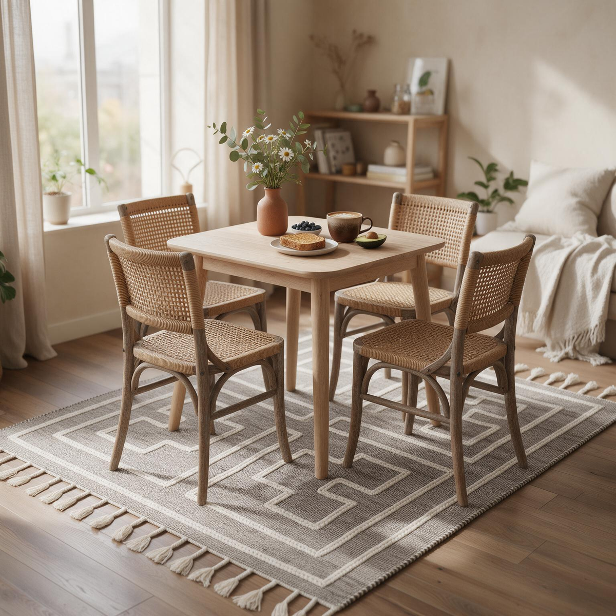 Azra Tasseled Jute&Wool Rug - Clearance