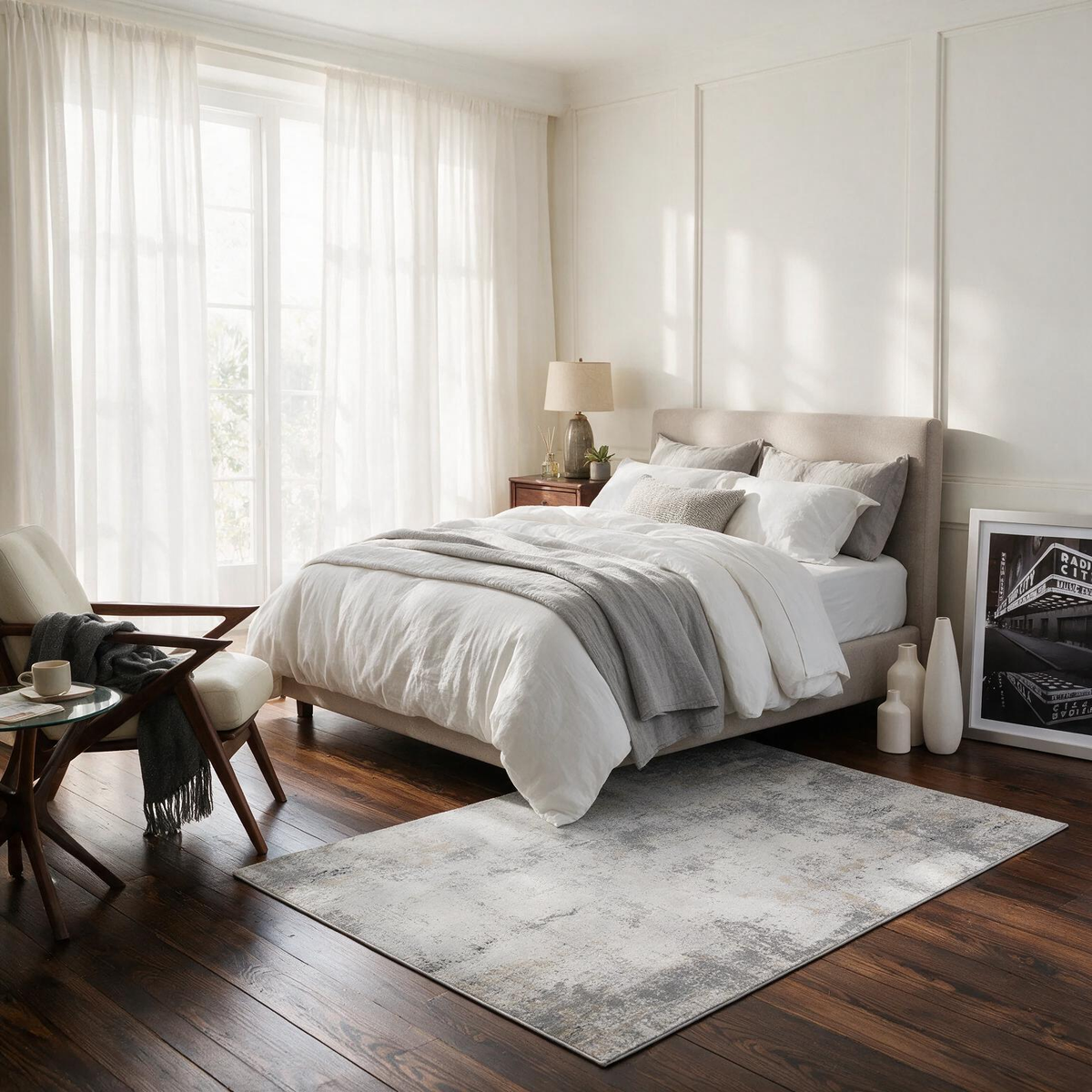 Baranduda Abstract Gray Luxe Rug