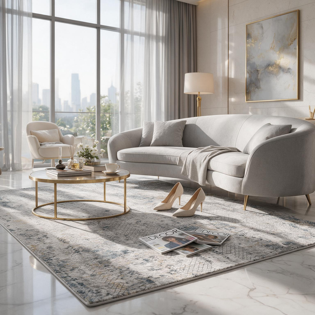 Odell Abstract Luxe Fringe Rug