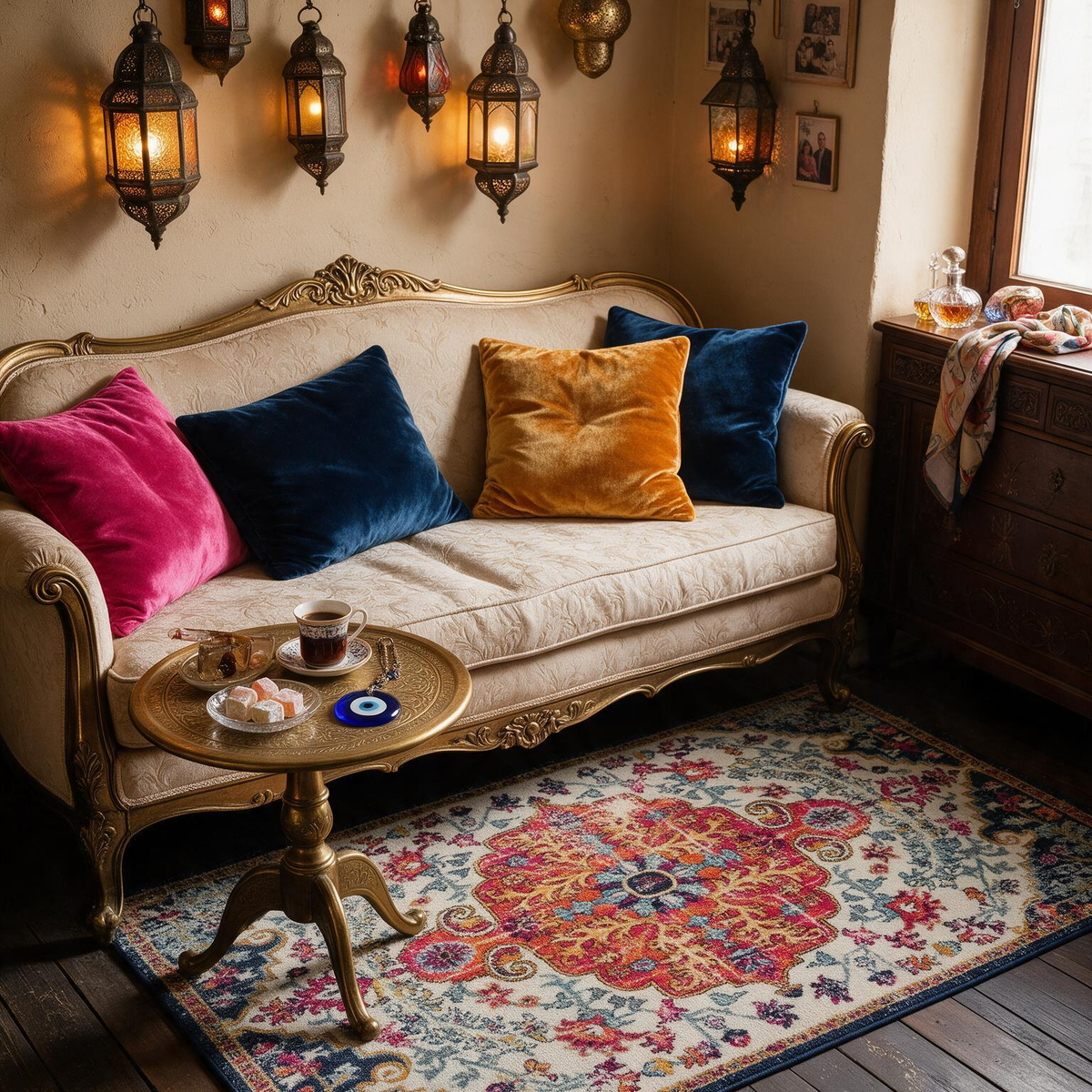 Bodrum Lite Colorful Rug