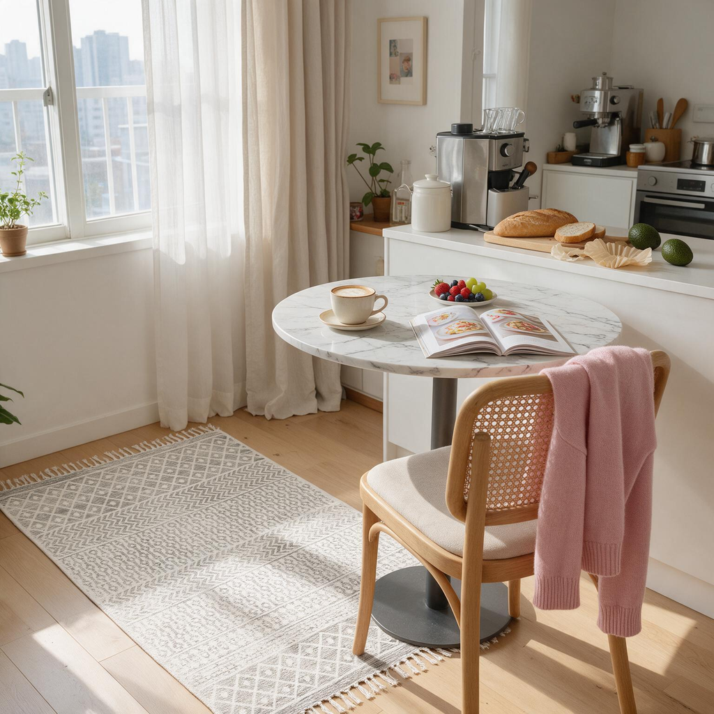 Valyermo Beige Hand Woven Cotton Rug - Clearance