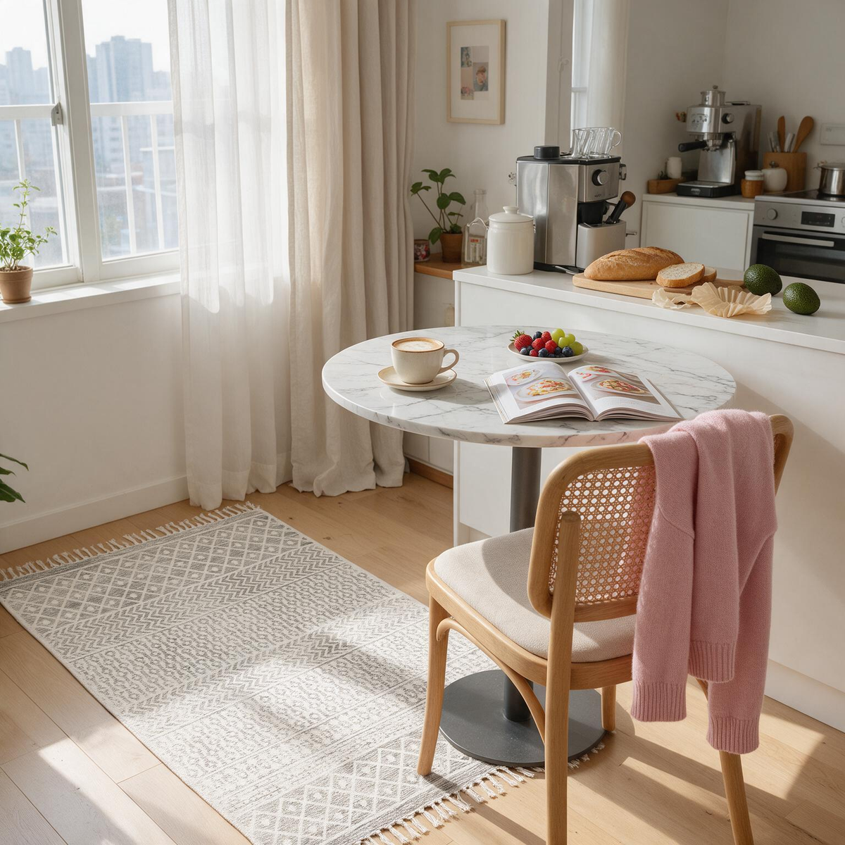 Valyermo Beige Hand Woven Cotton Rug - Clearance