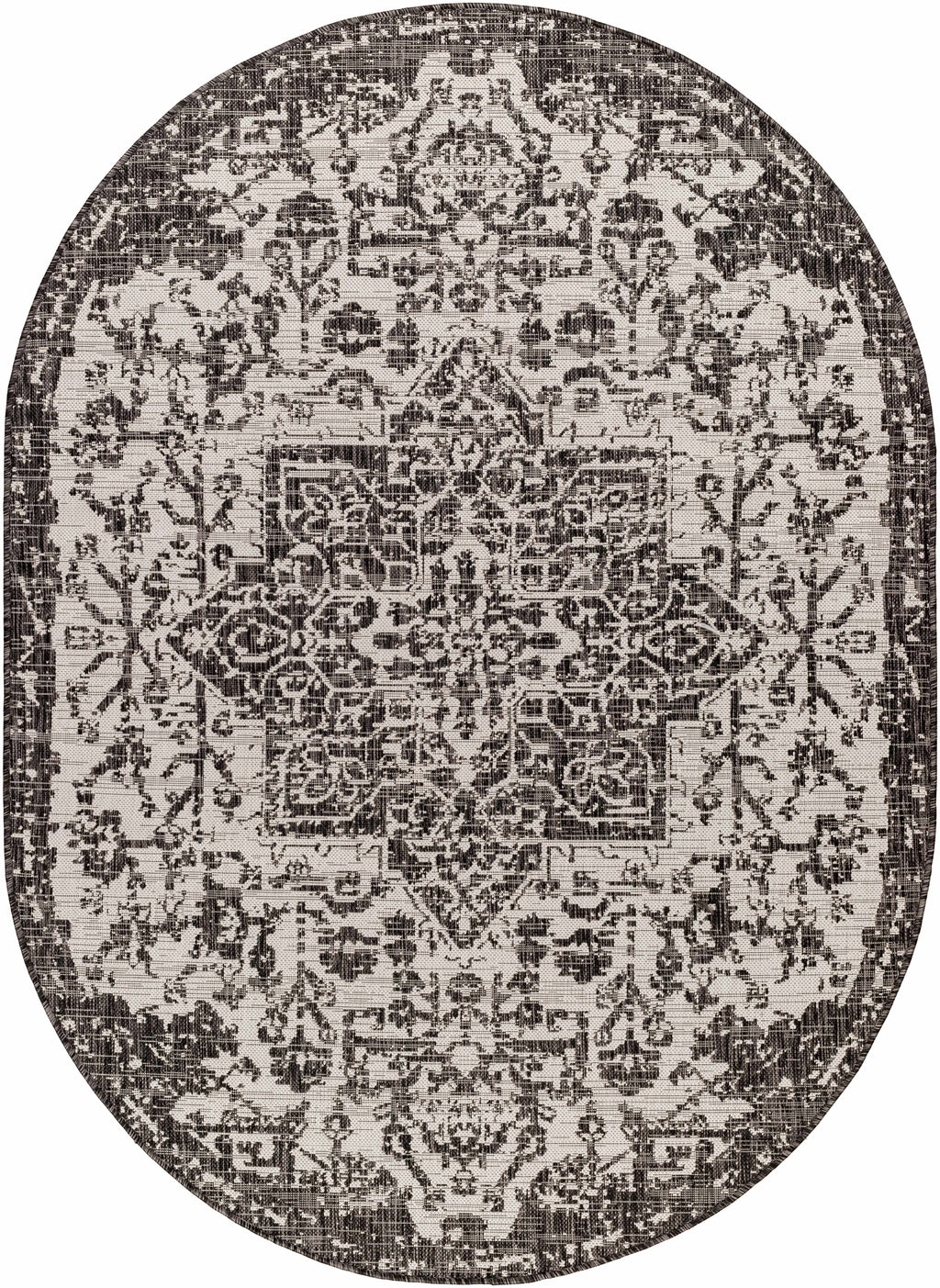 Charcoal Kilmacolm Indoor & Outdoor Area Rug - Clearance