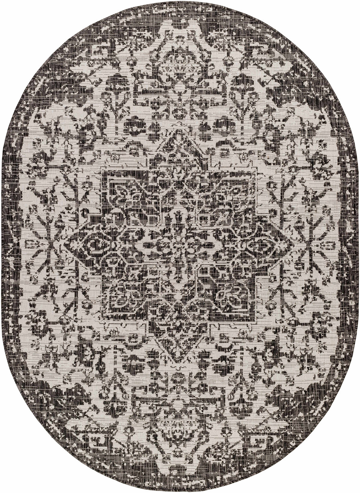 Charcoal Kilmacolm Indoor & Outdoor Area Rug - Clearance
