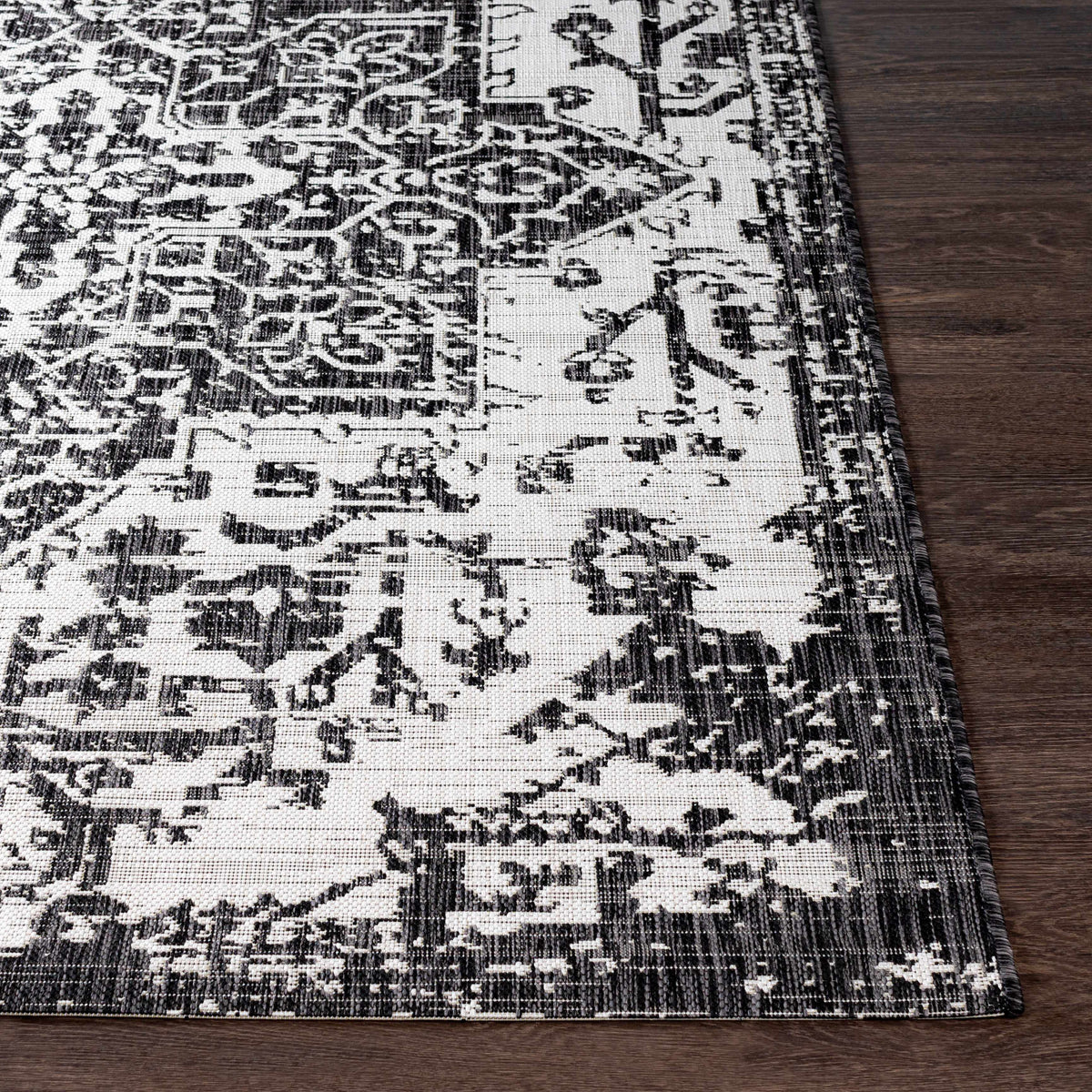 Charcoal Kilmacolm Indoor & Outdoor Area Rug - Clearance