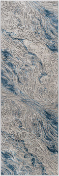 Lambton Blue Marble Area Rug - Clearance
