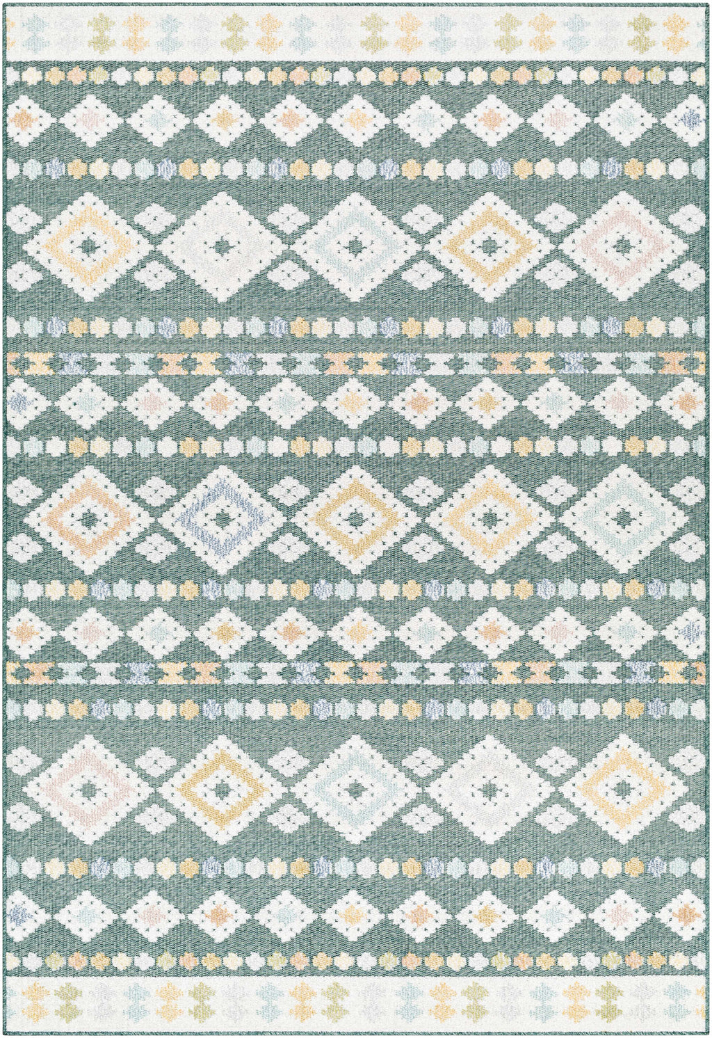 Metta Medium Green Outdoor Area Rug - Clearance