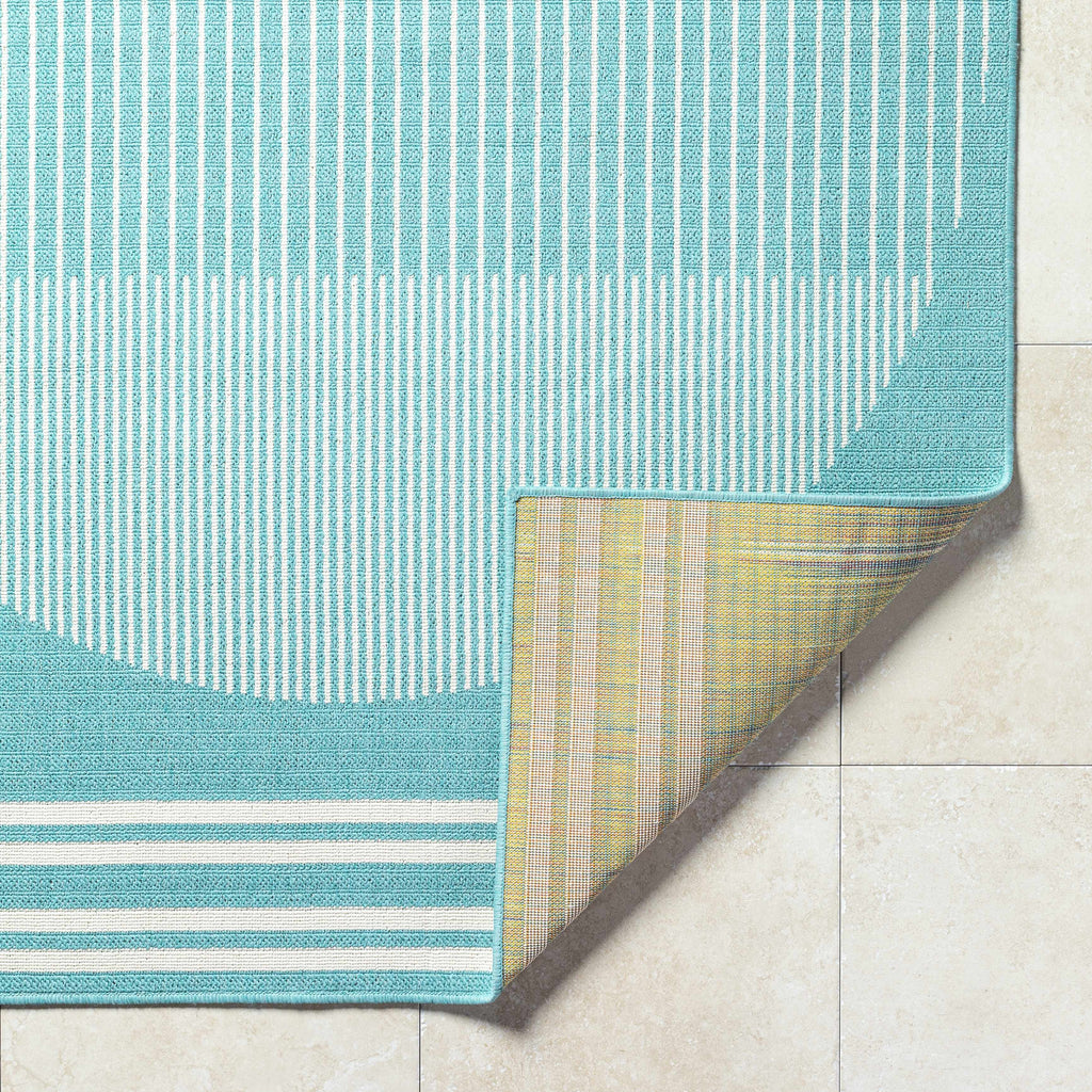 Nabil Aqua Outdoor Area Rug - Clearance