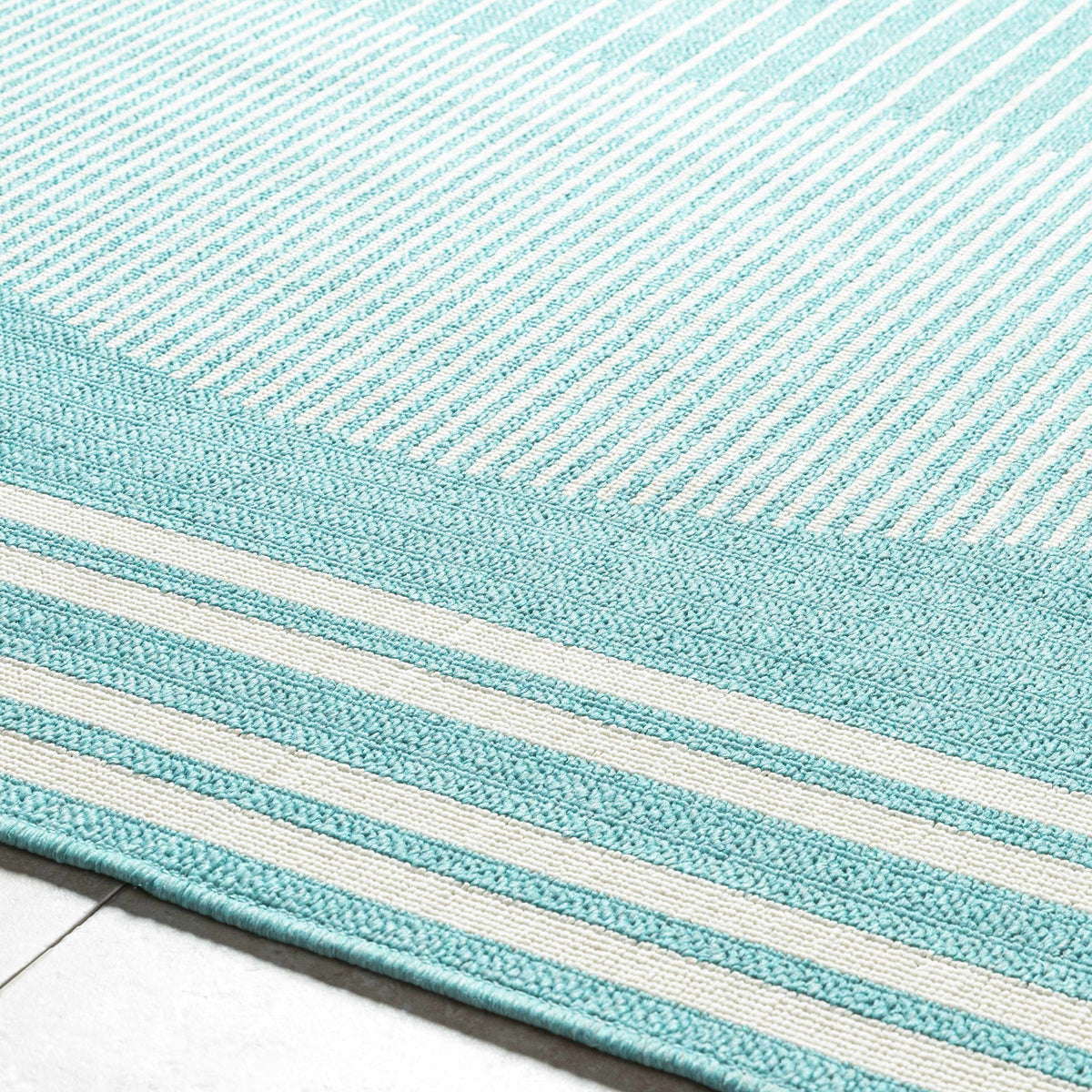 Nabil Aqua Outdoor Area Rug - Clearance