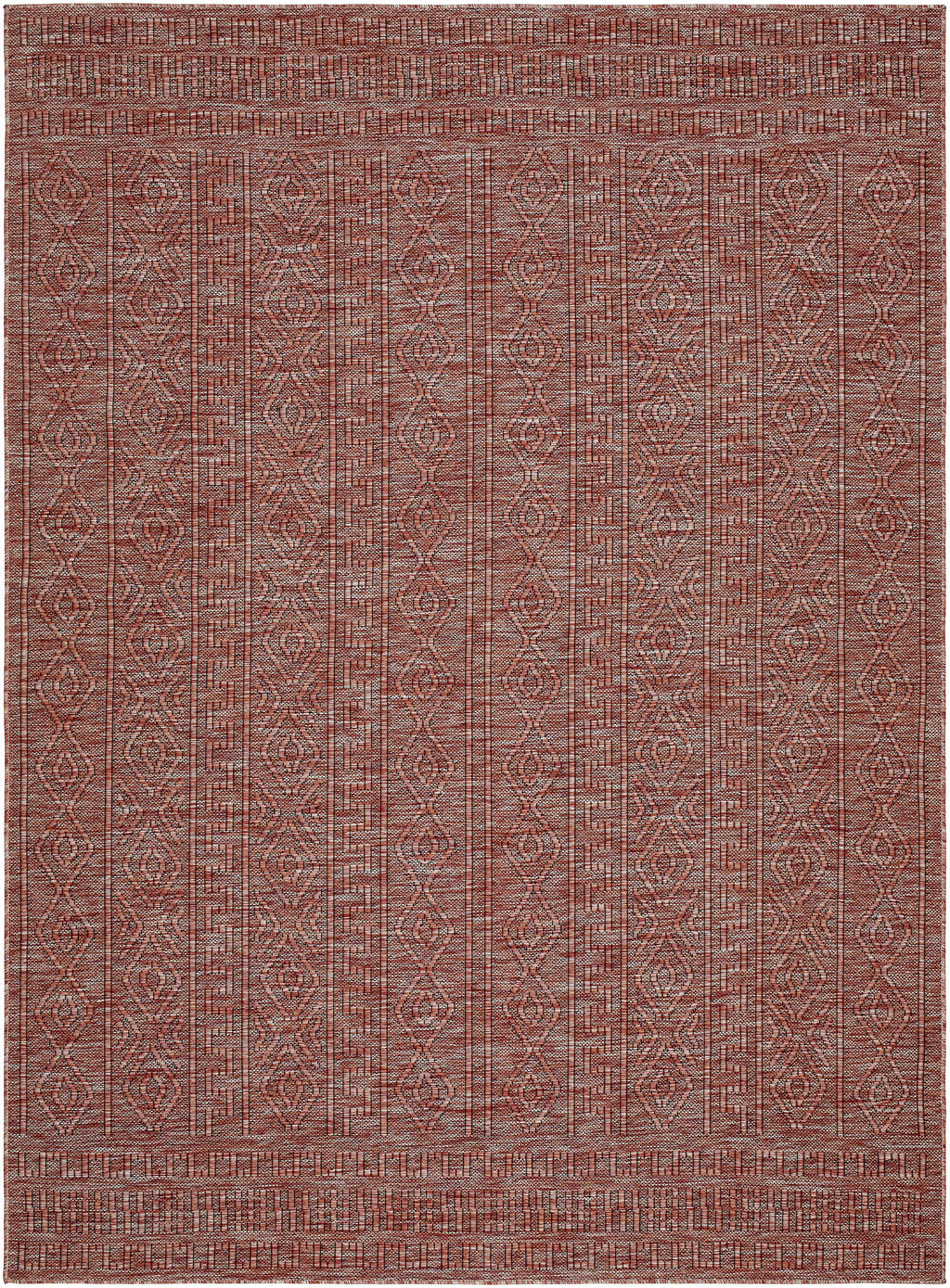 Nuela Burgundy Outdoor Area Rug - Clearance