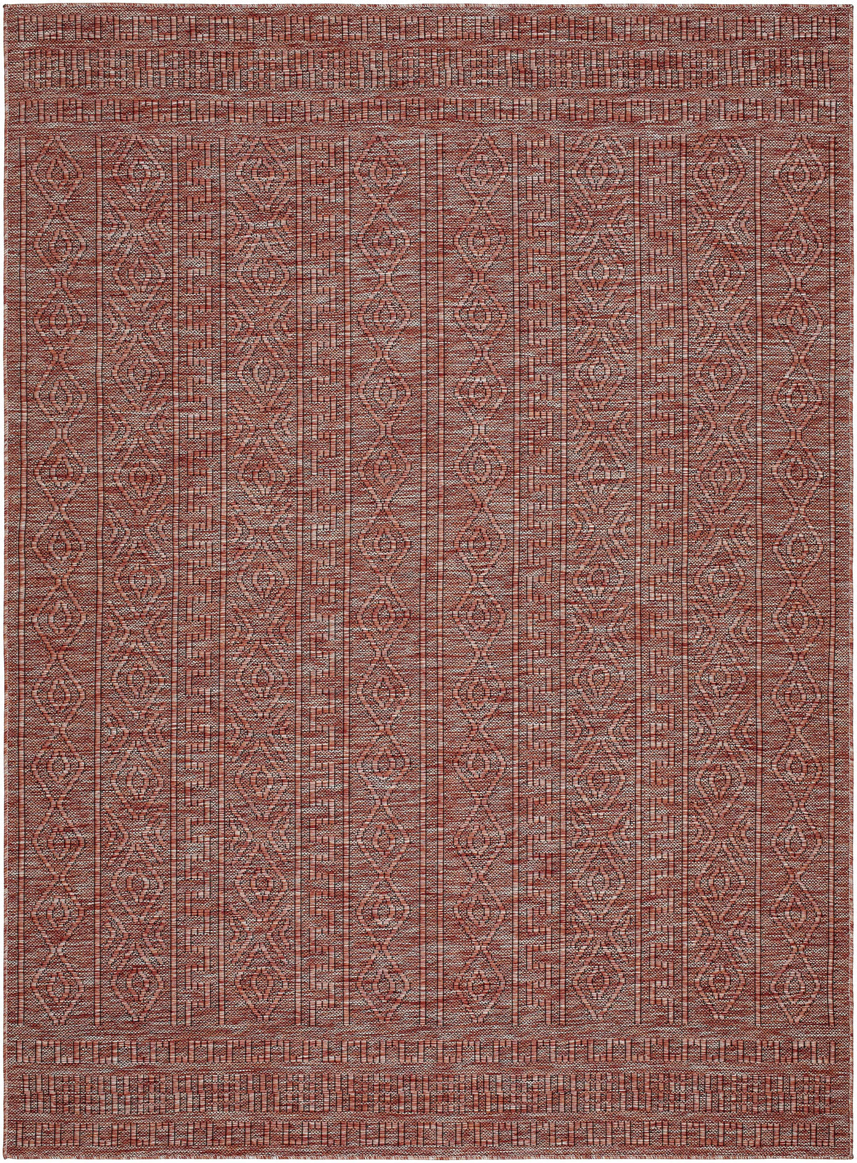 Nuela Burgundy Outdoor Area Rug - Clearance