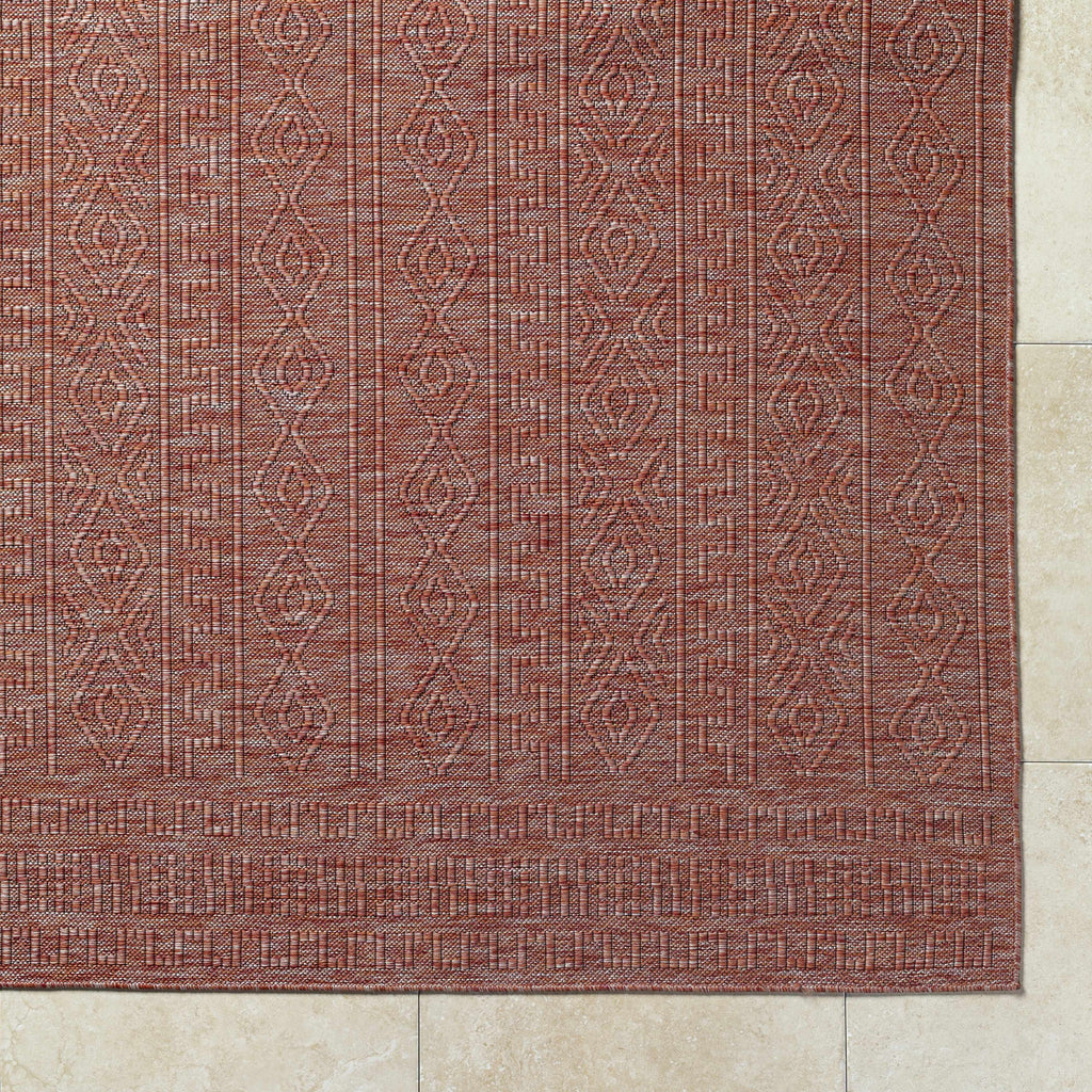 Nuela Burgundy Outdoor Area Rug - Clearance