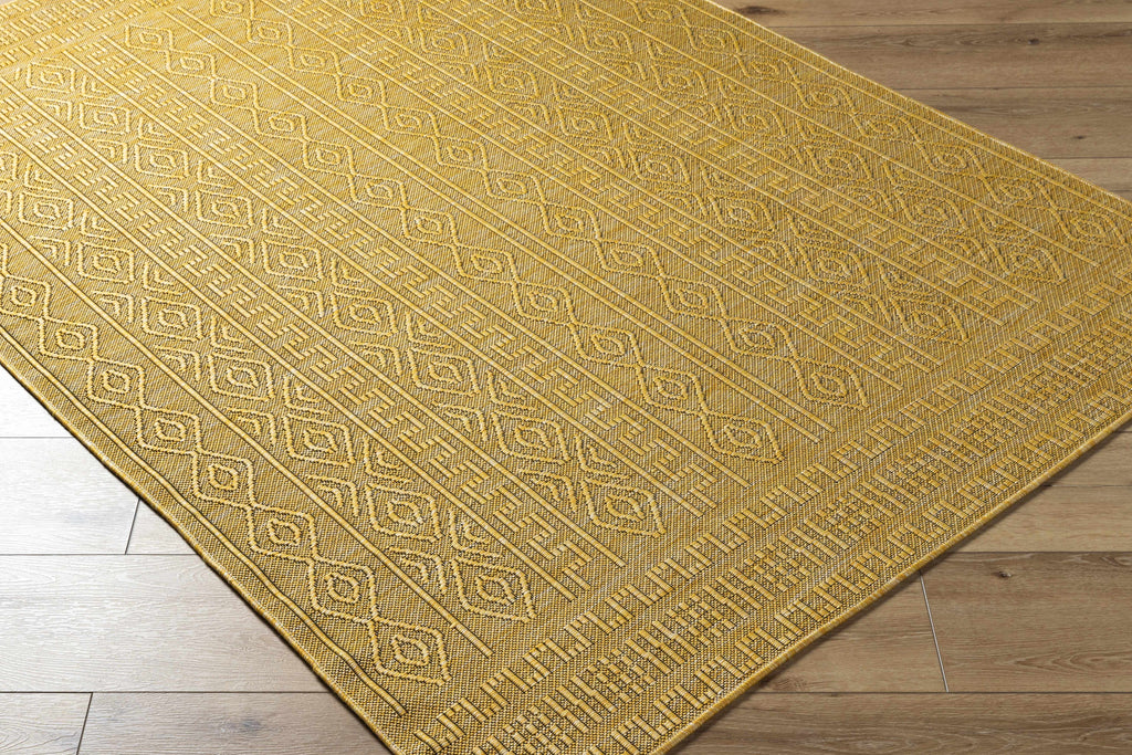 Nuela Mustard Outdoor Area Rug - Clearance