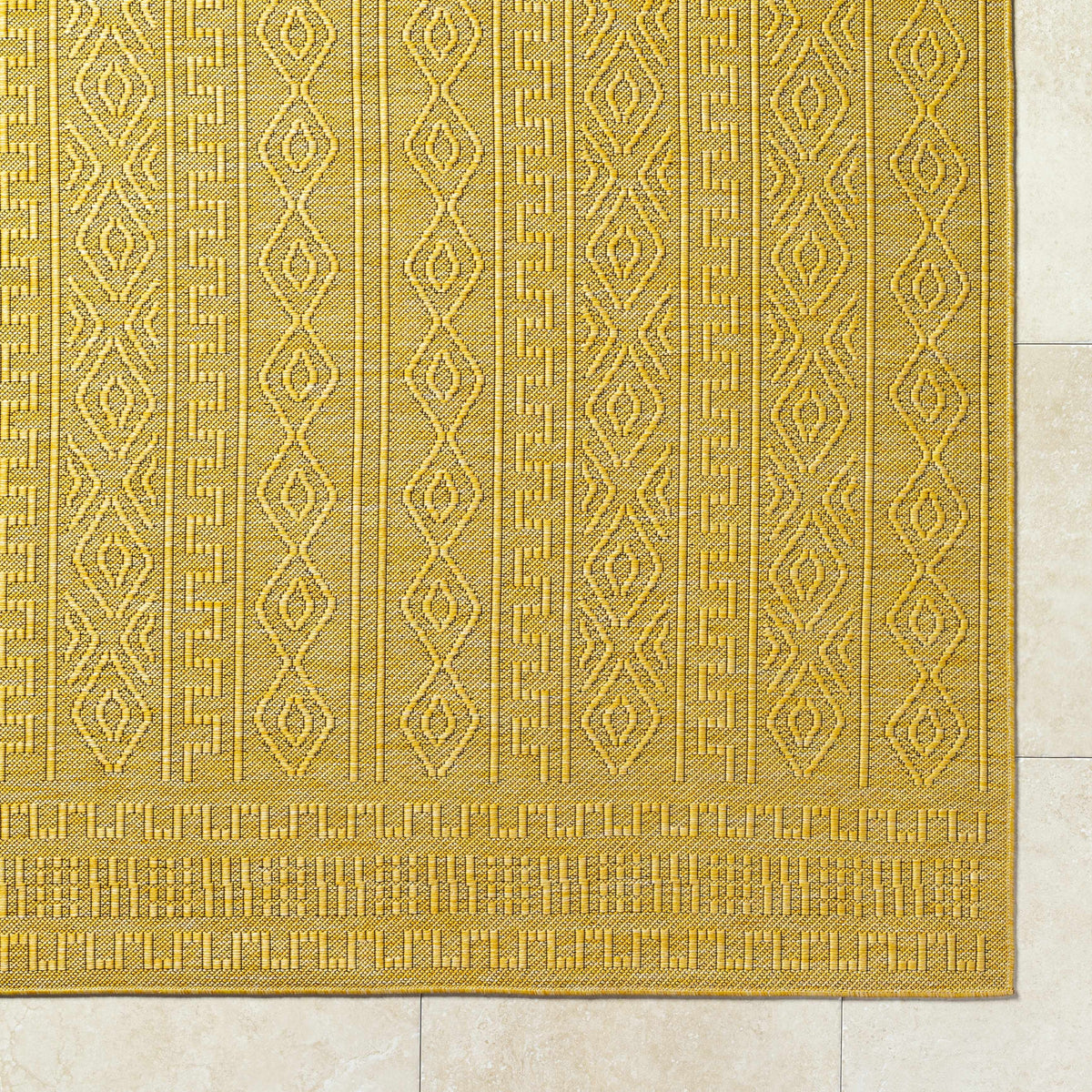 Nuela Mustard Outdoor Area Rug - Clearance