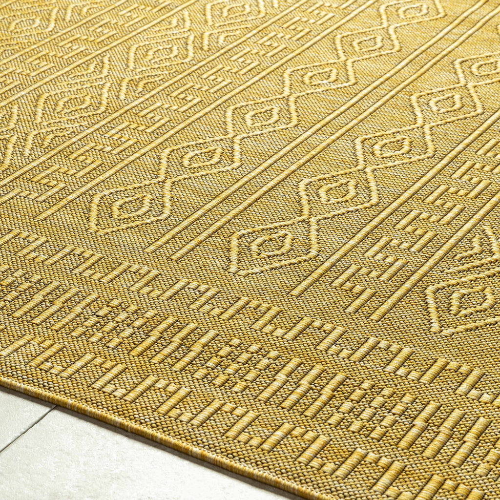 Nuela Mustard Outdoor Area Rug - Clearance