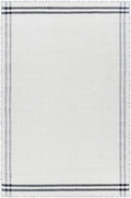 Nimue Cream & Blue Bordered Area Rug - Clearance