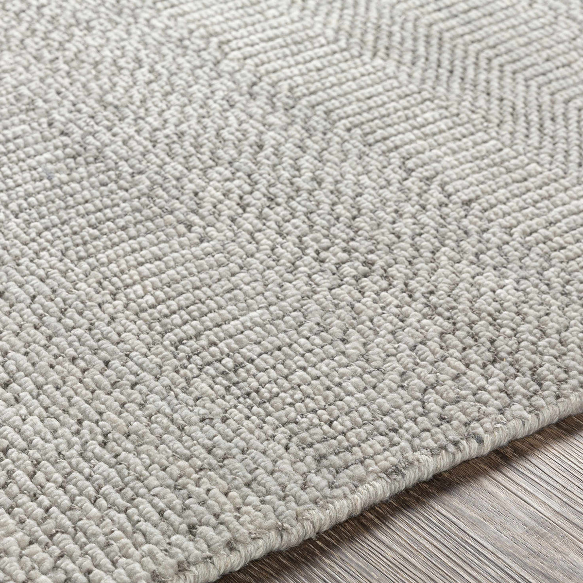 Ocate Gray Wool Area Rug - Clearance