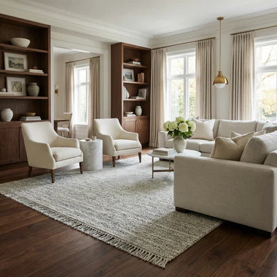 Terra Weave Meadow Cream Farmhouse Rug