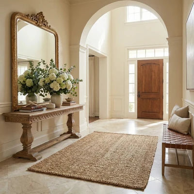 Sunfolk Braidsong Tan Farmhouse Rug
