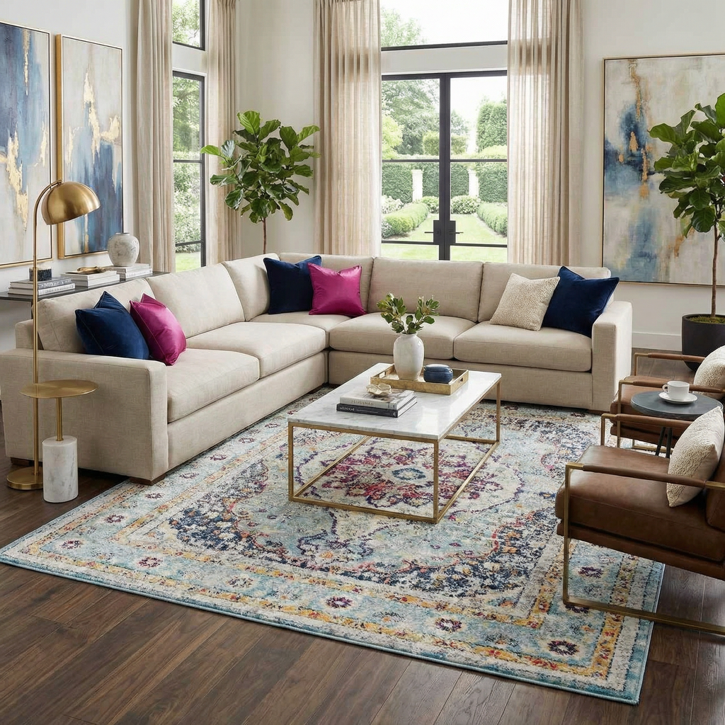 Tigried Blue 2305 Area Rug - Clearance