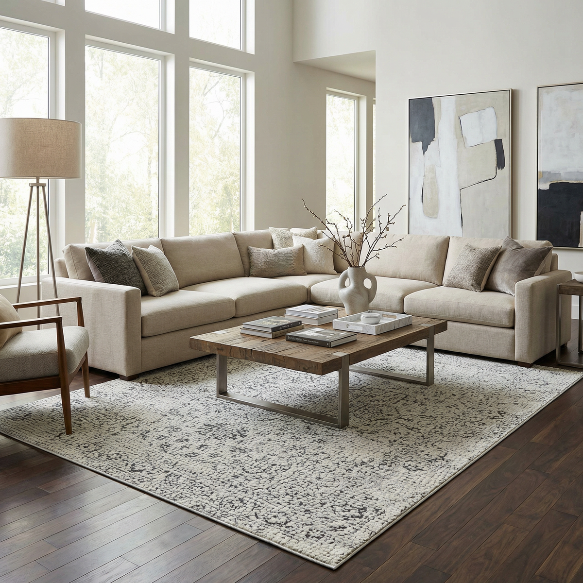 Bosphorus Black Mosaic Rug - Clearance