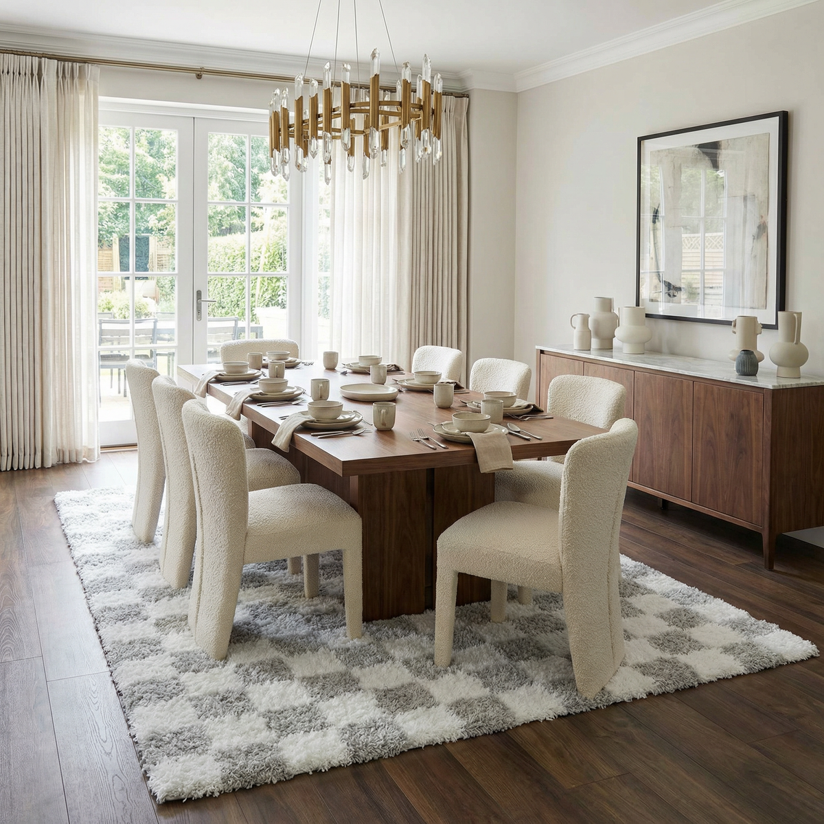 Atelier Graphite Light Gray White Contemporary Rug