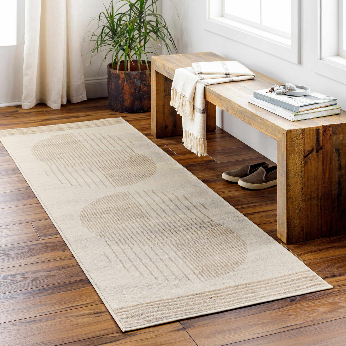 Zeke Geometric Nutmeg Rug - Clearance